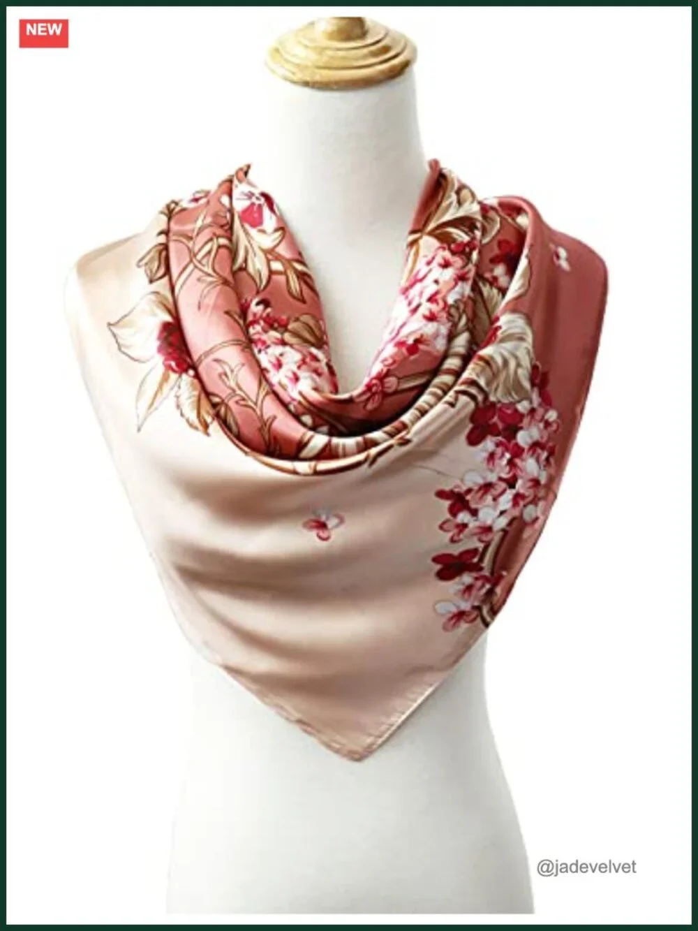 Silk Feel Satin Head Scarf for Women, 35x35 Square Bandana, Hair Wrap & Neck